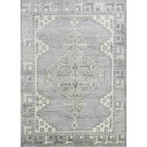 Alfombra de Lana Anudada a Mano Azul Savana con Patrón de Medallón para Sala de Estar, Alfombra Rectangular de 9x12 para Decoración de Pasillo, para Uso Doméstico-PKWL-986 - Product Image 1