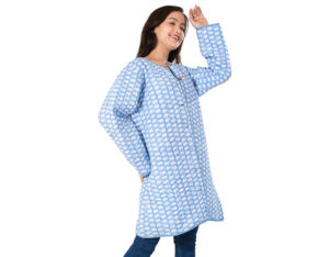 Manteau d'hiver court réversible pour femmes matelassé à la main veste en coton avec bloc à la main imprimé fleuri avec boutons plus proches pour les femmes - Product Image 4