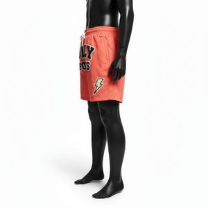 Shorts de Mujer de Alta Calidad, 200 GSM, Mezcla de Nailon, Color Rosa Coral, Ligeros, Suaves, con Logotipo Bordado Personalizado - Product Image 3