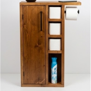 CraftNest Expo Durable Minimalist Wooden <b>Storage</b> <b>Rack</b> Rectangular Standing Type Bathroom Multifunctional Sundries Holder Single - Product Image 1