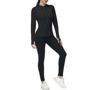 Nouvel arrivage de chemises à manches longues avec poches sweat à capuche pour femme pour la randonnée en plein air prix bon marché sweats à capuche de randonnée en plein air exportation de BD - Product Image 3