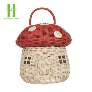 ¡MEJOR VENDEDOR! Bolso rectangular hecho a mano de ratán ecológico cesta de mano accesorios de fotografía para niños decoración de habitación apilable - Product Image 3