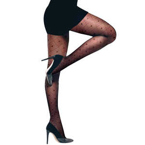 Collants Diamant Fantaisie 9416-4 Sans Couture Transparents Fins en Spandex à Motifs Géométriques Imprimés en Dentelle Style Mignon et Ajusté - Product Image 1