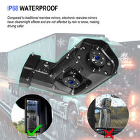 Cámara de Reversa OEM 1080P HD AHD IP68 Impermeable con Visión Nocturna, Pantalla Táctil de 10.36 Pulgadas, Ajuste Universal para Camiones y Autobuses