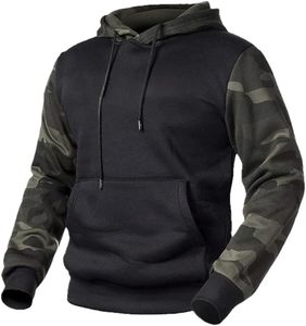 OEM logotipo personalizado de alta calidad de algodón elegante Streetwear de los hombres de invierno sudaderas con capucha de camuflaje de talla grande esencial gran oferta - Product Image 3