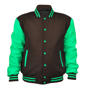 Veste en cuir de dernière génération, broderie en chenille, veste bomber en laine, veste universitaire, veste de baseball, veste varsity - Product Image 4