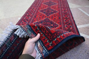 พรมแอฟฟกานโบคาร่าทำด้วยมือขนาด7x3ฟุตพรมปูพื้นผ้าฝ้ายสำหรับห้องนั่งเล่นและโถงทางเดินสไตล์ชนเผ่าตะวันออก - Product Image 2