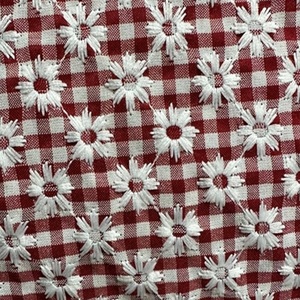 Tela de algodón 53/54 bordada teñida con hilo TC tejida con característica elástica para uso en exteriores patrón bordado para niños y niñas - Product Image 1