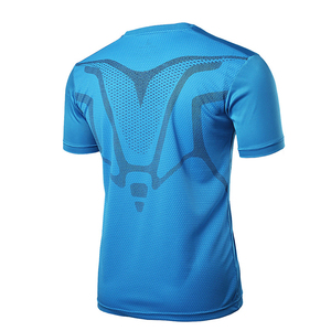 2025 Nueva camiseta de gimnasio para correr para hombre, ropa deportiva de manga corta de compresión para culturismo para gimnasia - Product Image 5