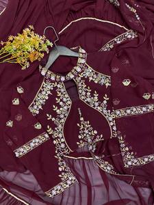 Blusa Sari de Bollywood de diseñador más vendida para mujer, ropa de fiesta India paquistaní, Top Sari para bodas, festivas y ocasiones - Product Image 3