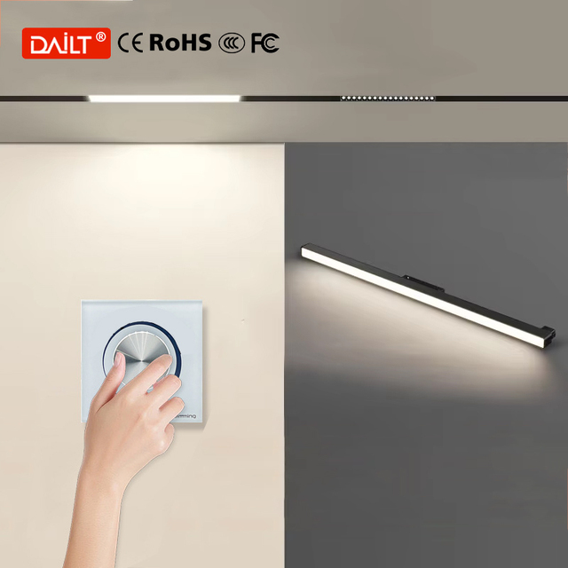 OEM Custom CE Listed Triac DimmableAluminum SCR Dimmer Track Light System Hotel Hallway Home Office LED Magnetic Track Light