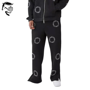 Sudadera con capucha de transferencia de calor personalizada para hombre lavada con ácido vintage OEM talla XL 100% algodón negro Zip Hoodie Streetwear chándales para invierno - Product Image 4