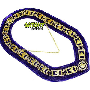 Collier de chaîne de Regalia maçonnique sur mesure en gros dans toutes les couleurs collier de chaîne de 33 degrés de Regalia maçonnique - Product Image 2