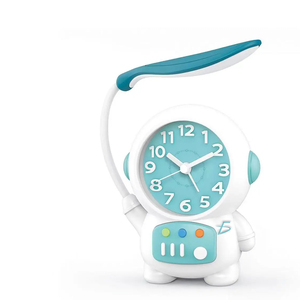 Reloj Despertador Moderno con LED Azul para Astronautas, con Control Táctil, Lámpara de Escritorio 2 en 1, Cuerpo de Plástico - Product Image 5