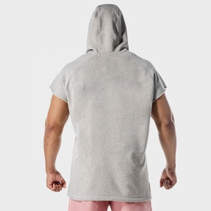 Impression personnalisée du logo Sweat à capuche sans manches avec capuche réglable avec impression de qualité supérieure standard Gym Fitness Vêtements de sport - Product Image 2