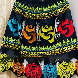 กระโปรงลำลองสำหรับผู้หญิงชุดราตรีลายดอกไม้ทำจากโพลีเอสเตอร์ปักลายดอกไม้ - Product Image 2