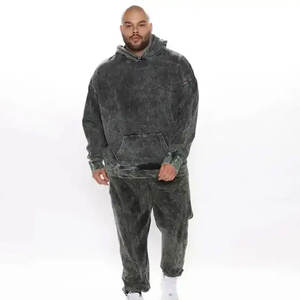 Meilleures ventes Survêtements délavés à l'acide pour hommes Vêtements d'hiver grande taille à la mode pour adultes - Product Image 4