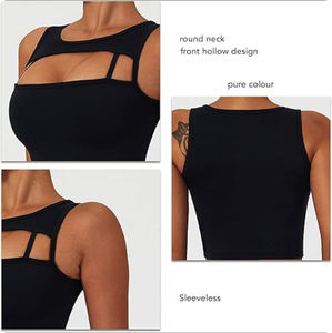 Soutien-gorge de sport sans couture à fort impact pour femmes Séchage rapide évacuation de l'humidité Gym Compression Wear Yoga Set - Product Image 5