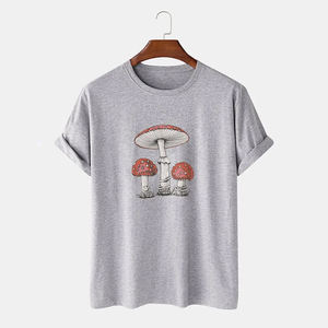 Vente en gros 100% T-shirt en coton pour hommes Logo personnalisé Impression surdimensionnée T-shirts décontractés Vêtements pour hommes vierges Tissu tricoté en bambou - Product Image 3