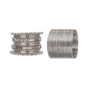 Última colección de diseñador exclusivo Brazaletes de metal plateado ligero Trendy Matt Gold Diamond Pearl Stone Disponible Todos los tamaños - Product Image 2