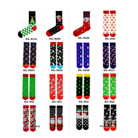 Chaussettes en coton de Noël haut de gamme en gros, antidérapantes, écologiques, à motifs personnalisés, colorées, confortables, chaudes, style mignon, unisexe, pour le quotidien
