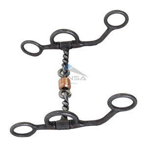 Aged Steel Twisted Dogbone <b>Trainer</b> Horse Bit 5-1/<b>8</b>" Mouth 6" Shank Western Riding Tack Wholesale Price Bulk Supplier - Product Image 3