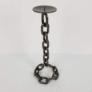 Bougeoir en béton antique noir fantaisie fait à la main Article cadeau de Pâques unique pour la décoration intérieure avec pot à bougie en béton - Product Image 3