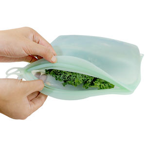 ถุงเก็บอาหารซิลิโคนแบบใช้ซ้ำได้ ทนทาน ซักล้างได้ พร้อมซิปล็อคกันรั่วซึม ความจุขนาดใหญ่ สำหรับใส่ผลไม้และเนื้อสัตว์ - Product Image 5