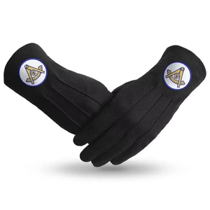 Guantes Masónicos de Regalia Masónica, Venta al por Mayor, Tamaño Personalizado, Transpirables, Cómodos, de Algodón Blanco, Bordados, para Iglesia - Product Image 1