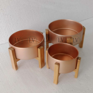 Wholesale Handmade Spun Bamboo Pet Feeding <b>Bowls</b> Vietnam Nice Price Customized Size Pets Toys Accessories 1L Volume <b>Dog</b> Food - Product Image 4