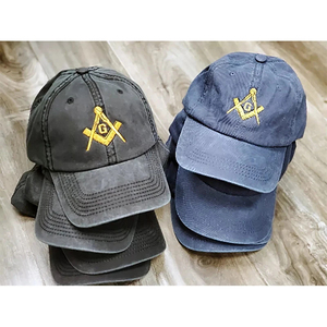 หมวกแก๊ปปักลายฟรีเมสัน หมวกเบสบอลมาสเตอร์เมสัน หมวกเรกาเลียเมสัน ปักอักษรฮิปฮอป หมวกสั่งทำพิเศษ - Product Image 2