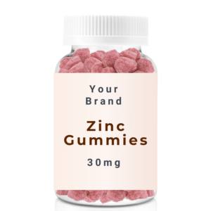 GMPc Marque privée OEM Gummies au zinc enrobés de sucre, Complément alimentaire pour le soutien immunitaire et la santé, Minéraux de qualité supérieure, 2 Gummies US - Product Image 1