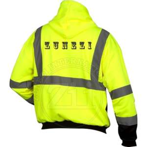 Multi-Poches Personnalisable Polyester Mesh Jacket Winter Hi-vis avec Poche Fleece Jacket Reflective Sweater Safety Hoodies - Product Image 6