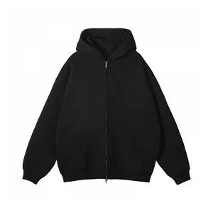 Sweat-shirt à capuche zippé pour hommes, conçu sur mesure, en coton biologique 100%, polaire délavé à l'acide, pull-over pour l'hiver, prix d'usine - Product Image 4