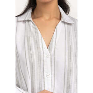 Camisas Casuales de Popelina para Mujer, Manga Larga, Botones, Estilo Vintage Simple, Talla XL, Primavera/Verano, Tejido de Punto, Diseño Liso - Product Image 5