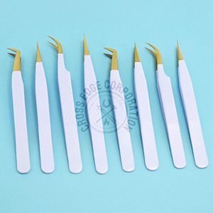 Volumen a granel Maga Punta de bota puntiaguda de 90 grados Pinzas de extensión de pestañas Impresión personalizada Punta de fibra Pestañas pestañas individuales sostenibles - Product Image 1