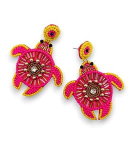 Handmade Summer <b>Fashion</b> Beaded Flower Drop <b>Earrings</b> for Women Lightweight Casual Butterfly Pattern Jewelry Trendy for Weddings - Product Image 1