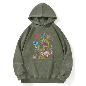 Pull à capuche avec logo personnalisé OEM 100% coton Sweat à capuche Streetwear surdimensionné Vintage Acid Wash Distressed Sun Faded Hoodies - Product Image 4