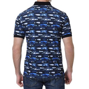 เสื้อโปโลผู้ชายระบายอากาศสีฟ้าล้วนเสื้อโปโลแขนสั้นเสื้อโปโลสำหรับใส่เล่นกอล์ฟ - Product Image 4