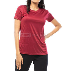 Camiseta de algodón para mujer, informal, con cuello en V, manga corta, transpirable, cómoda, moderna, suave, sencilla, básica, esencial, lisa - Product Image 1
