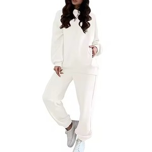 Ensemble de survêtement à capuche pour femme avec logo personnalisé, comprenant un sweat à capuche et un pantalon de jogging, deux pièces - Product Image 6