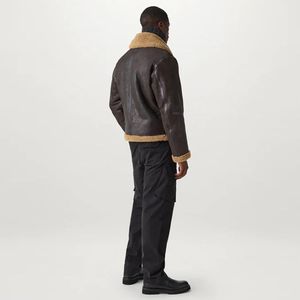 2023 Otoño Invierno alta calidad PU cuero cálido chaqueta abrigos para hombres logotipo personalizado personalizable características de piel - Product Image 2