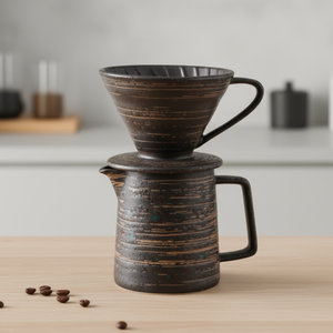 Ensemble de cafetière et de filtre à café en porcelaine durable de qualité supérieure, multi-usages, 3461001SETL-0.4, pour les amateurs de café - Product Image 4