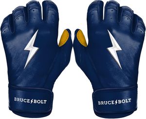 Professional Bruce <b>Bolt</b> Quality Made Baseball Batting Gloves Premium Split Leather Anti-slip Custom Logo Design Ambidextrous - Product Image 6