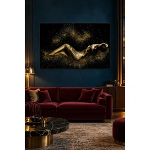 Fida Woman Reclining in Gold Dust Canvas Print - Product Image 1