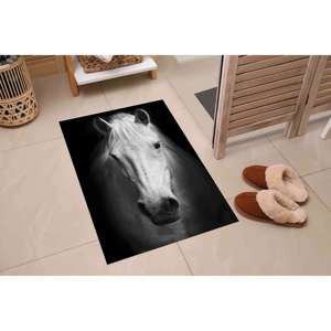Alfombra de Caballo Blanco: Alfombra Antideslizante con Diseño Animal, Alfombra Suave con Pelo Largo - Product Image 1