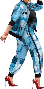 Nouveaux costumes de travail 2 pièces pour femmes, boutons imprimés pieds de poule, devant ouvert, manches longues, manteau, pantalon Long, vêtements décontractés - Product Image 5