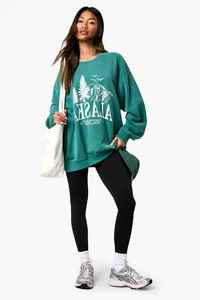 Sudadera Personalizada de Invierno para Mujer, Estilo Holgado con Hombros Caídos, Cuello Redondo, Material de Poliéster/Algodón, Estilo Urbano Sólido, Personalizable - Product Image 6