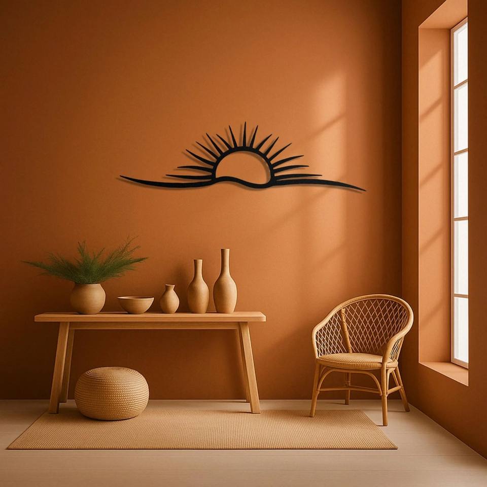 On Sale Sun Wall Art, Sunrise Wall Decor, Sun Art, Above Bed Decor, Beach Decor, Housewarming Gift, Gift for Her, Wall Hangings