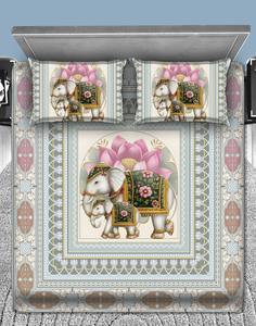 Juego de Cama King Size de Lujo Digital 7D Nature de Diseño |   Tela de Microfibra con Sensación de Algodón Suave |   Conteo de hilos de 300tc |   Juego de Ropa de Cama de 3 Piezas - Product Image 3